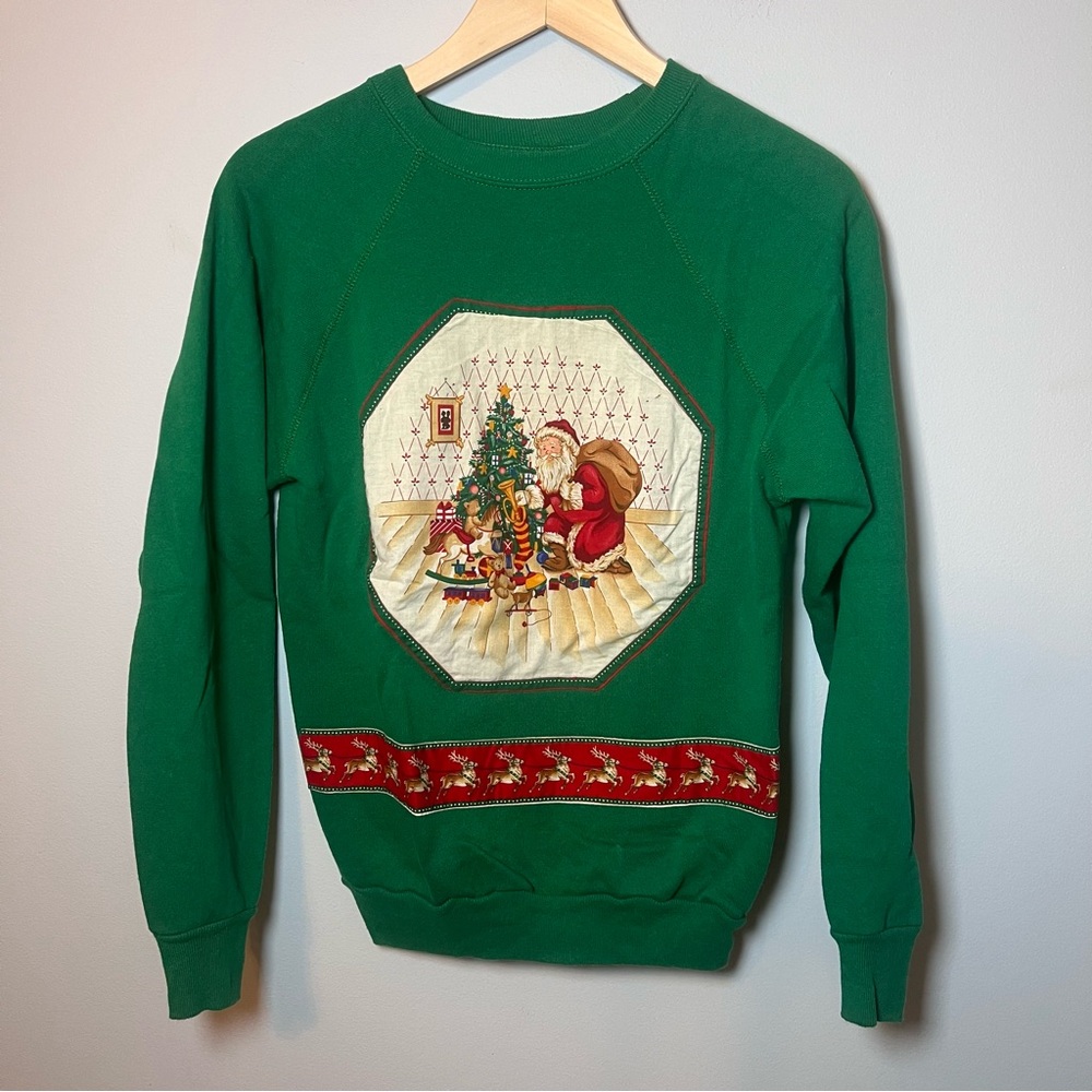 Tultex Green Christmas Sweatshirt